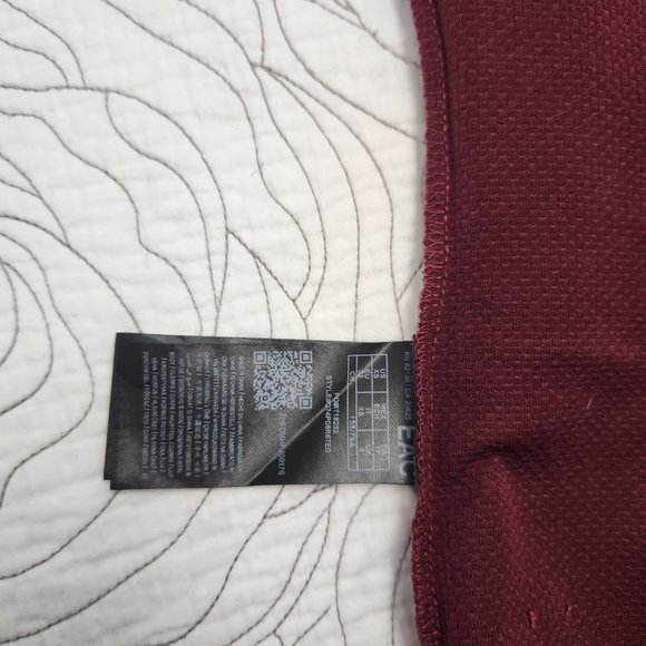 GUESS [XS] Burgundy Cold Shoulder Ruffle Long Sleeve Guess Top - Picture 6 of 11